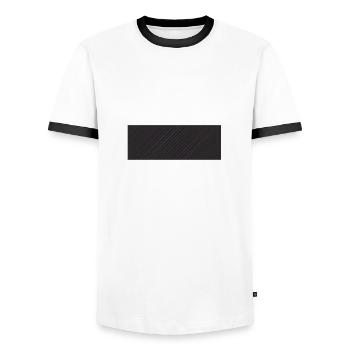 impossible - T-shirt contrasté Homme - blanc/noir - Devant - AI Model Female 172 light (172cm) & AI Model Male 178 dark (178cm)