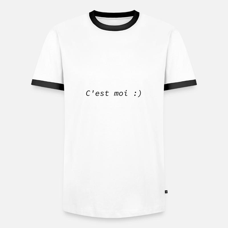 C'est moi :) - T-shirt contrasté Homme - blanc/noir