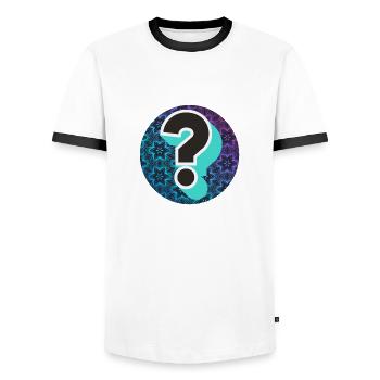 Überprüfungstag 2020 - Männer Kontrast-T-Shirt - Weiß/Schwarz - Vorne - AI Model Female 172 light (172cm) & AI Model Male 178 dark (178cm)