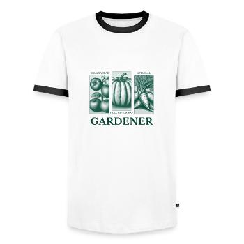 Gärtner - Männer Kontrast-T-Shirt - Weiß/Schwarz - Vorne - AI Model Female 172 light (172cm) & AI Model Male 178 dark (178cm)