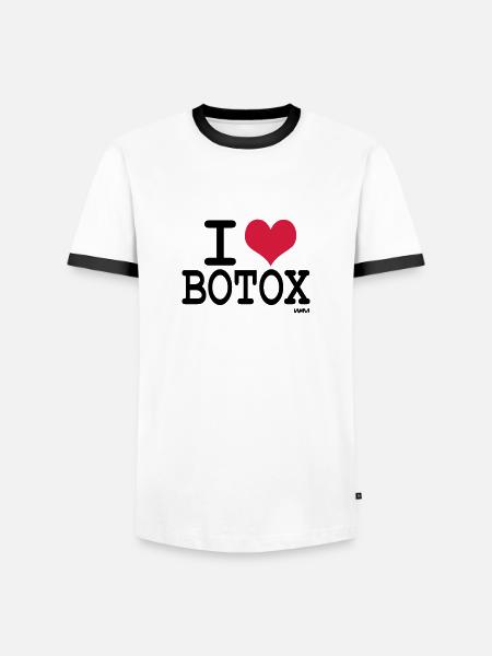 i love botox - Männer Kontrast-T-Shirt - Weiß/Schwarz