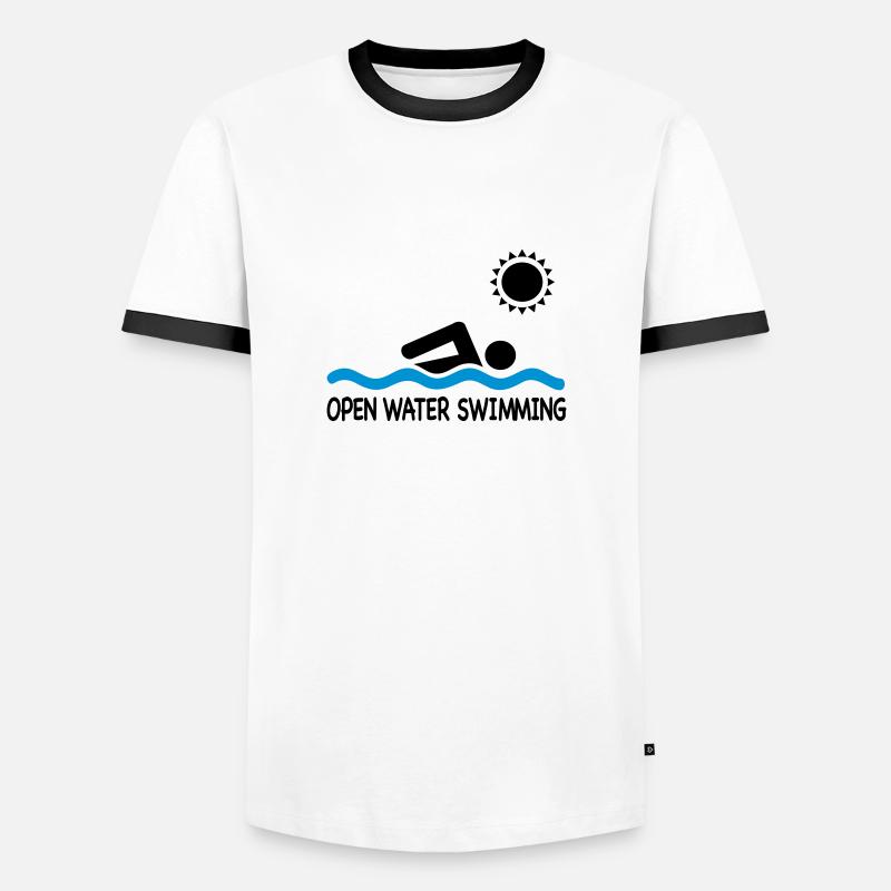 openwater4 - Men's Ringer Shirt - white/black