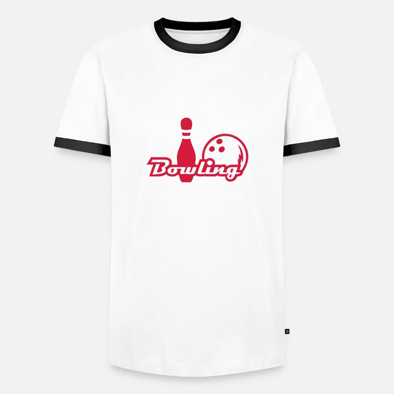 Bowling - Men's Ringer Shirt - white/black