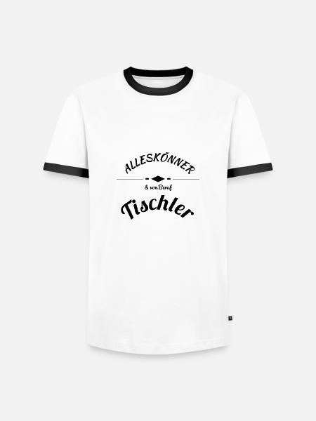 Tischler - Männer Kontrast-T-Shirt - Weiß/Schwarz