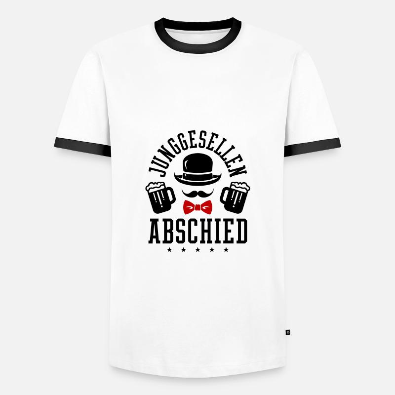 Junggesellenabschied Jga Bräutigam - Männer Kontrast-T-Shirt - Weiß/Schwarz
