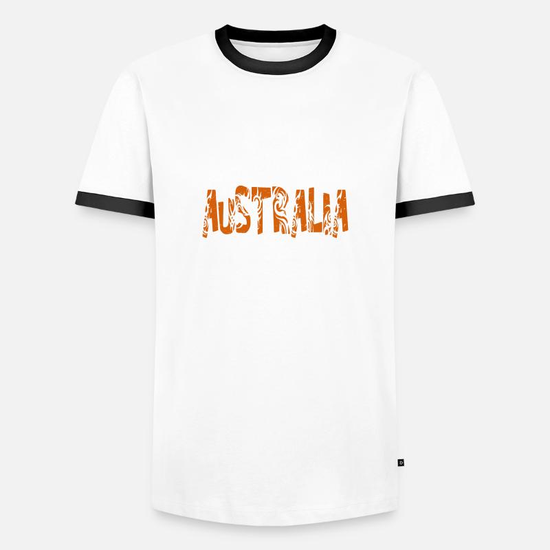 AUSTRALIA - Men's Ringer Shirt - white/black