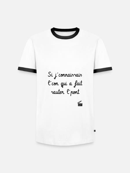La Septième Compagnie - Réplique culte - T-shirt contrasté Homme - blanc/noir