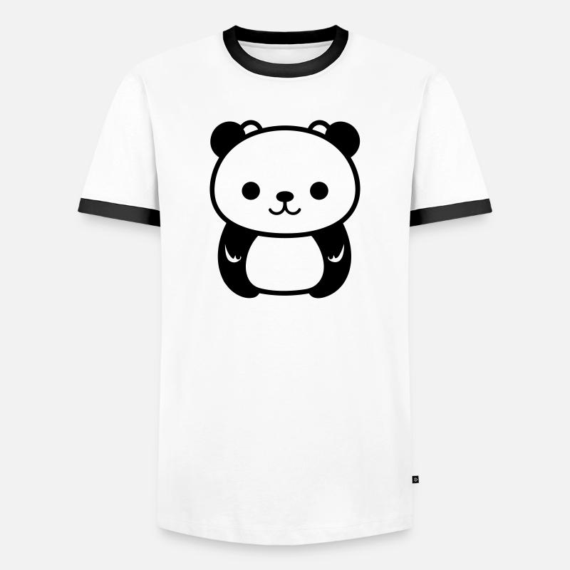 Bear cub - Men's Ringer Shirt - white/black
