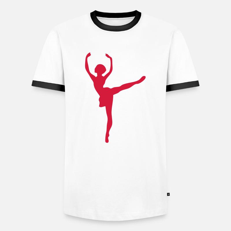 ballet dancer - Men's Ringer Shirt - white/black