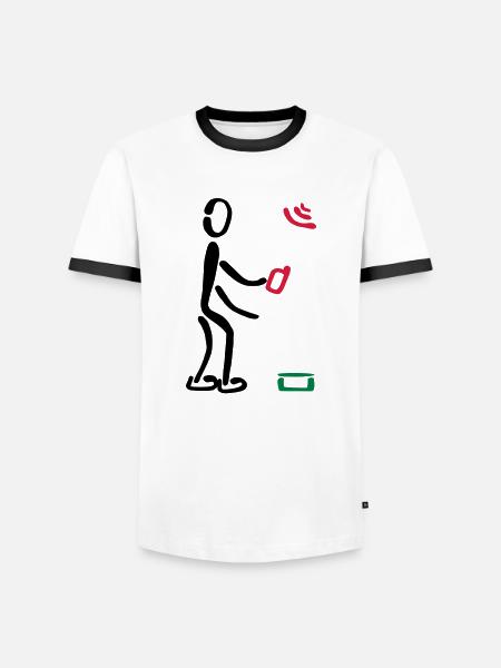 Geocacher Geocaching 3F - Männer Kontrast-T-Shirt - Weiß/Schwarz