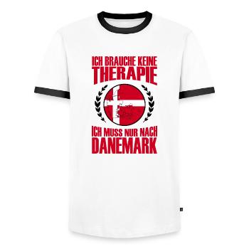 Therapie Danemark Geschenk Spruch Nord - Männer Kontrast-T-Shirt - Weiß/Schwarz - Vorne - AI Model Female 172 light (172cm) & AI Model Male 178 dark (178cm)