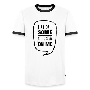 amour lecteurs fréquents lecteur de livre lecteur de livre geek - T-shirt contrasté Homme - blanc/noir - Devant - AI Model Female 172 light (172cm) & AI Model Male 178 dark (178cm)