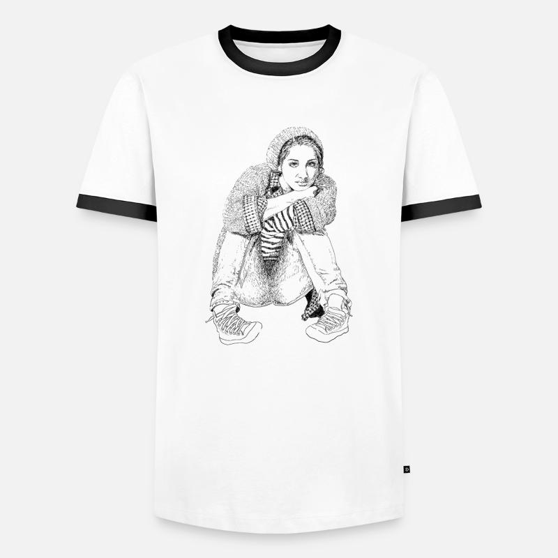 keep calm - Men's Ringer Shirt - white/black