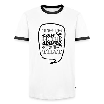 Docteur heureux - T-shirt contrasté Homme - blanc/noir - Devant - AI Model Female 172 light (172cm) & AI Model Male 178 dark (178cm)