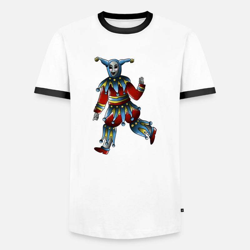 Narr - Männer Kontrast-T-Shirt - Weiß/Schwarz