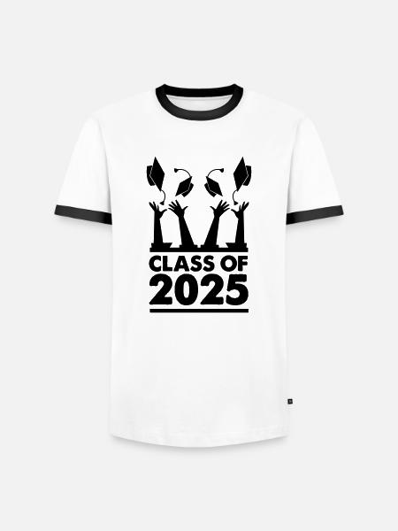 class of 2025 - Men's Ringer Shirt - white/black