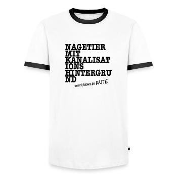 ratte new black - Männer Kontrast-T-Shirt - Weiß/Schwarz - Vorne - AI Model Female 172 light (172cm) & AI Model Male 178 dark (178cm)