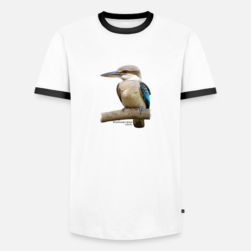 Kookaburra Bird Australia - Men's Ringer Shirt - white/black