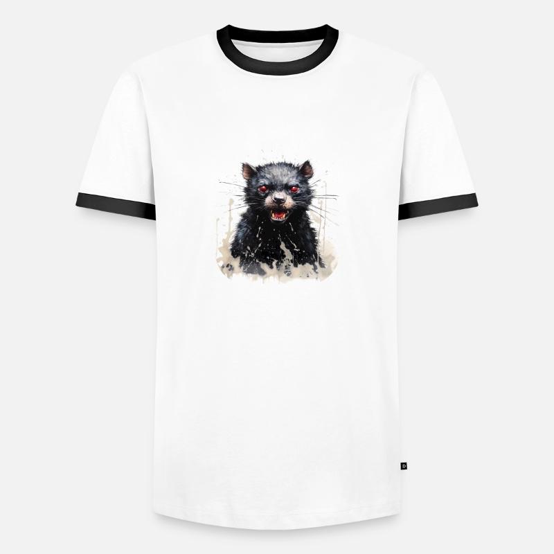 Tasmanian devil - Men's Ringer Shirt - white/black