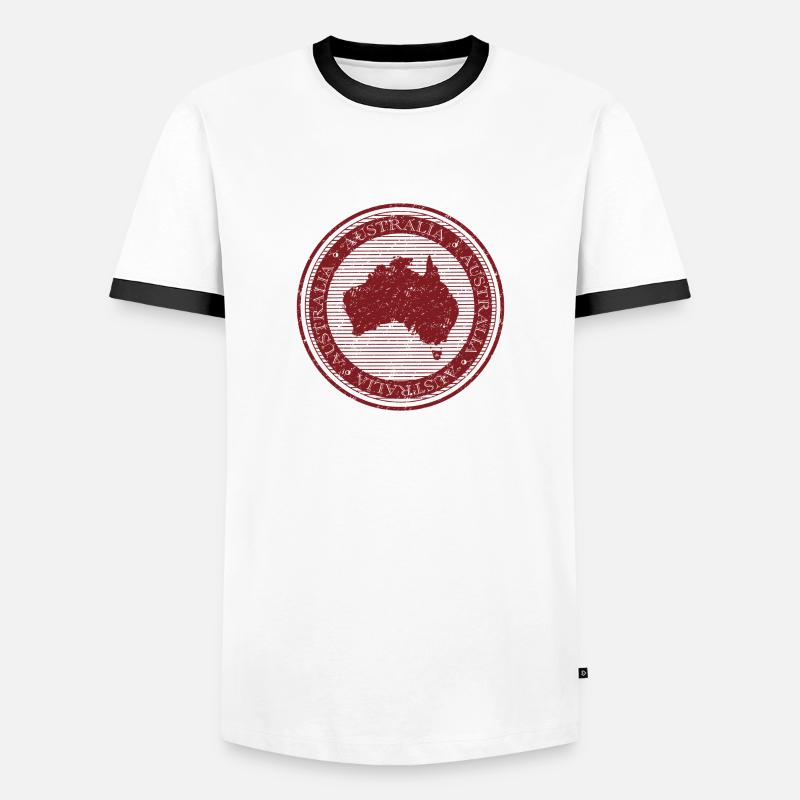 Australia - Men's Ringer Shirt - white/black