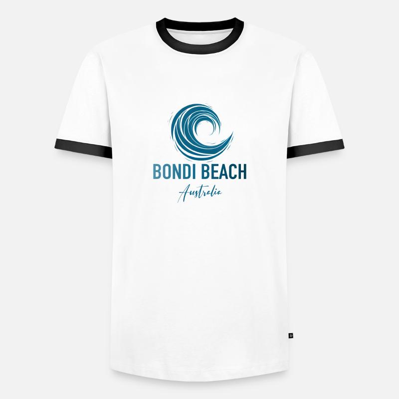Bondi Beach Australia - Men's Ringer Shirt - white/black