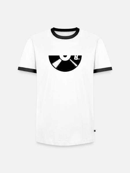 HALF VINYL - Men's Ringer Shirt - white/black