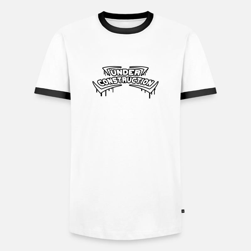 Under Construction - Men's Ringer Shirt - white/black