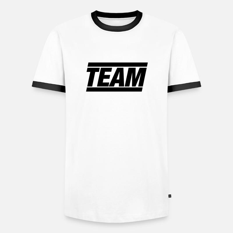 TEAM - Men's Ringer Shirt - white/black