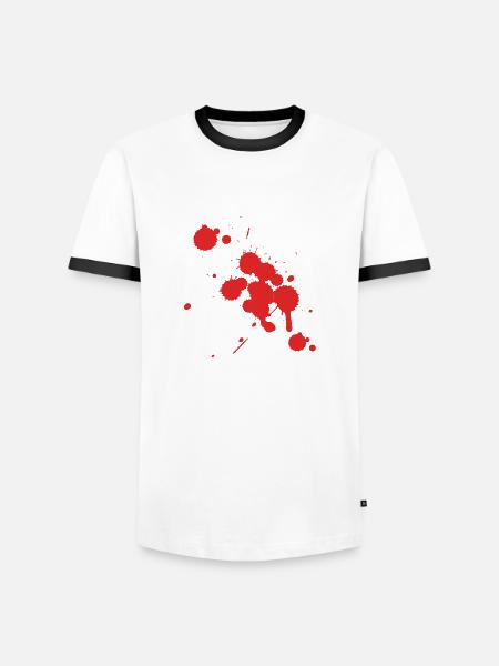 Bloody Bloody Shirt - Männer Kontrast-T-Shirt - Weiß/Schwarz
