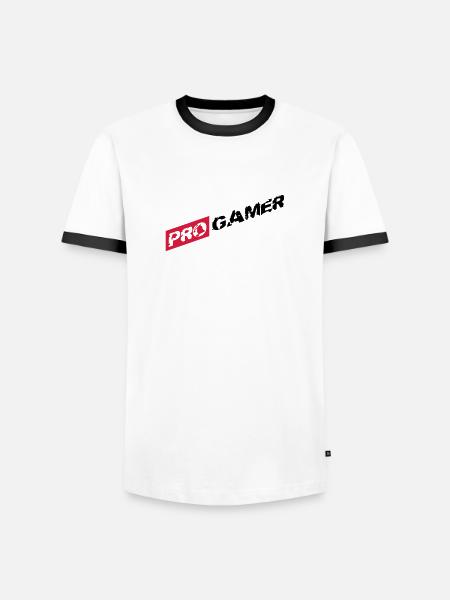 eSport Pro Gamer - Men's Ringer Shirt - white/black