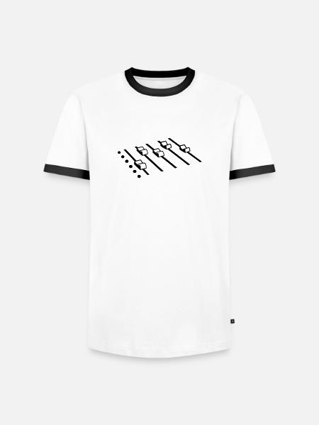 DJ - T-shirt contrasté Homme - blanc/noir