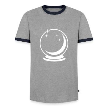 sphère verre - T-shirt contrasté Homme - gris/marine  - Devant - AI Model Female 172 light (172cm) & AI Model Male 178 light (178cm)