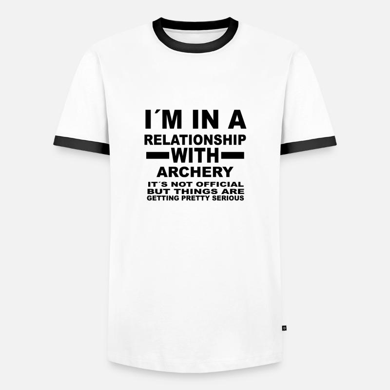 relationship with ARCHERY - Men's Ringer Shirt - white/black