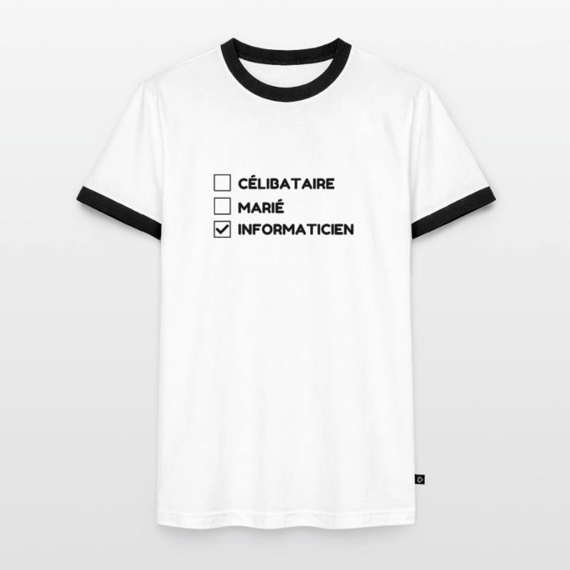 Computer Engineer Informatiker Informaticien Men's Ringer Shirt
