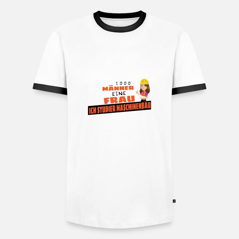 Student Studieren Studium Prokrastination Geschenk - Männer Kontrast-T-Shirt - Weiß/Schwarz