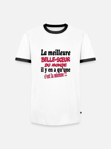 La meilleure belle-soeur du monde c'est la mienne - Men's Ringer Shirt - white/black