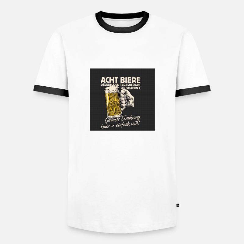 Trinkspruch - Männer Kontrast-T-Shirt - Weiß/Schwarz