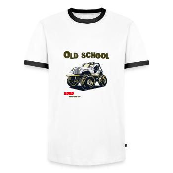Offroad Classic Car Lovers i love my car - Männer Kontrast-T-Shirt - Weiß/Schwarz - Vorne - AI Model Female 172 light (172cm) & AI Model Male 178 dark (178cm)