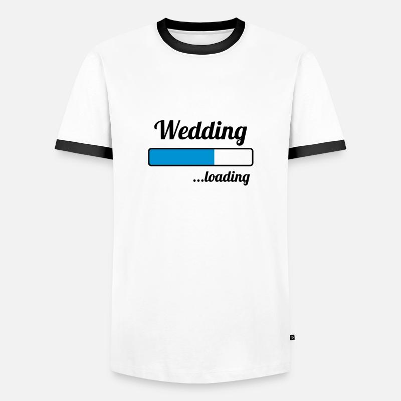 Wedding ...loading - Männer Kontrast-T-Shirt - Weiß/Schwarz