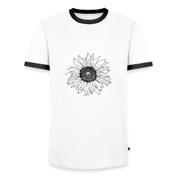 Sunflower - Men's Ringer Shirt - white/black - Front - AI Model Female 172 light (172cm) & AI Model Male 178 dark (178cm)
