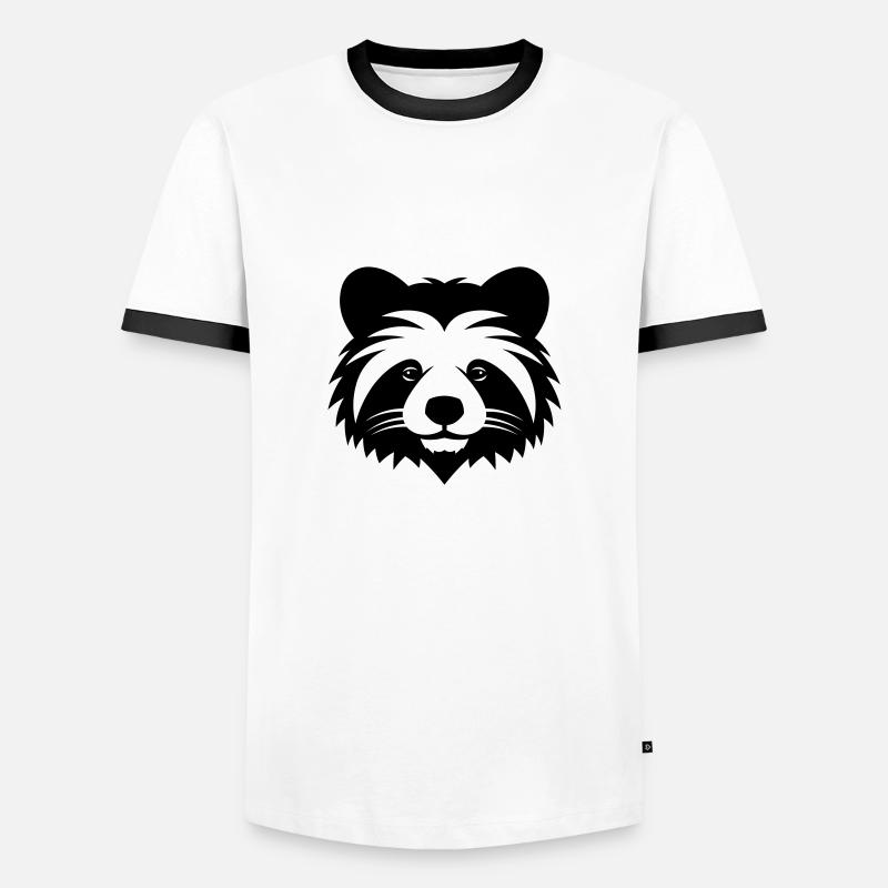 Red Panda - Men's Ringer Shirt - white/black