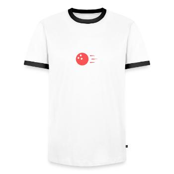 Bowling Sayings Bowling Bowler Skittles Gift - Men's Ringer Shirt - white/black - Front - AI Model Female 172 light (172cm) & AI Model Male 178 dark (178cm)