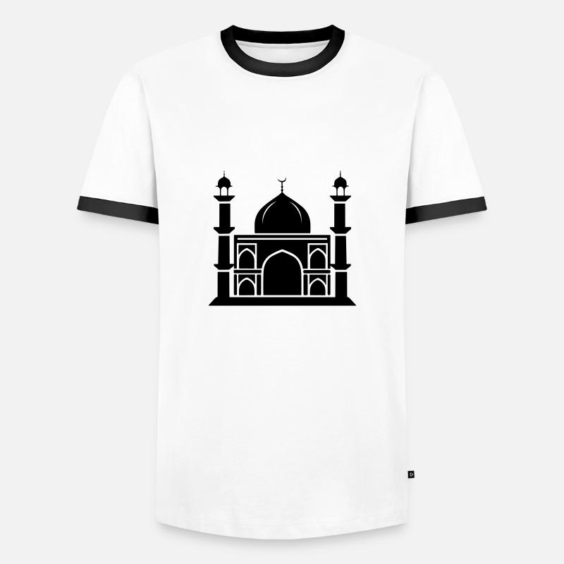 Mosque - Men's Ringer Shirt - white/black