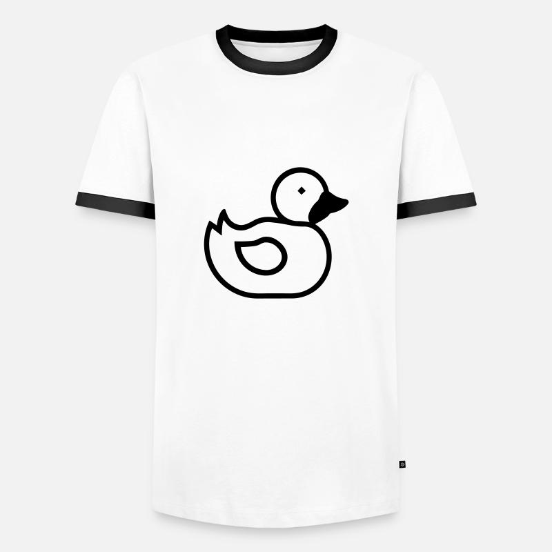 Duck - Men's Ringer Shirt - white/black