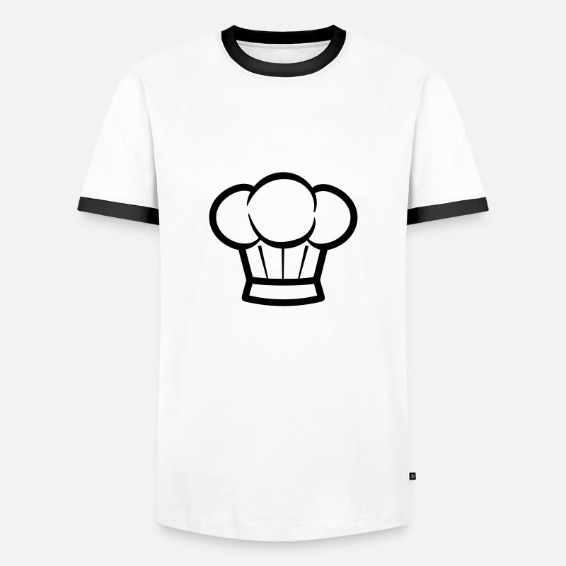 Küchenchef - Männer Kontrast-T-Shirt - Weiß/Schwarz