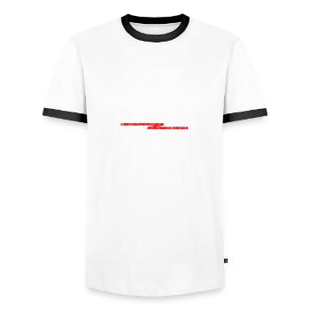 Future Med School Survivor 3 - Men's Ringer Shirt - white/black - Front - AI Model Female 172 light (172cm) & AI Model Male 178 dark (178cm)