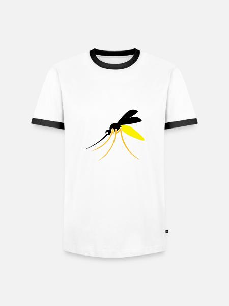 Mosquito - Men's Ringer Shirt - white/black