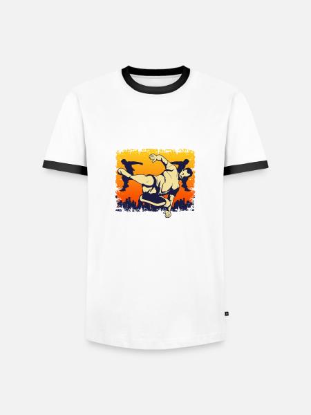 Freerunning Freerunner Parkour - Men's Ringer Shirt - white/black