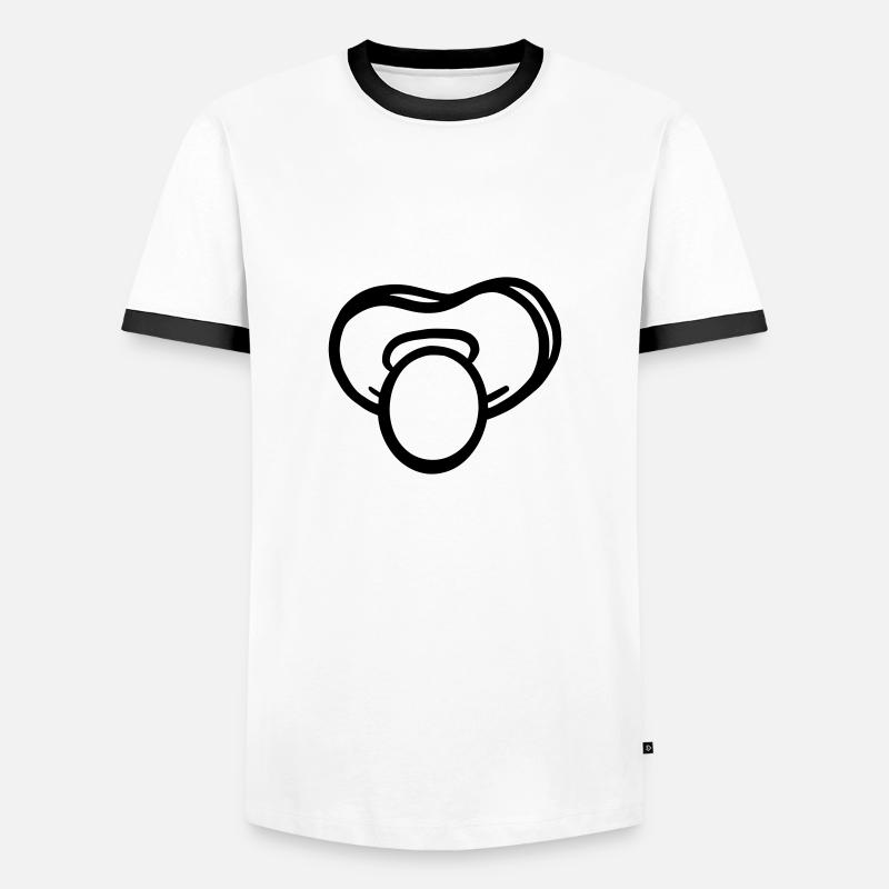 Pacifier Vector - Men's Ringer Shirt - white/black