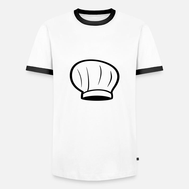 Küchenchef - Männer Kontrast-T-Shirt - Weiß/Schwarz